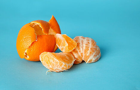 Eine Darstellung von Orangenschale