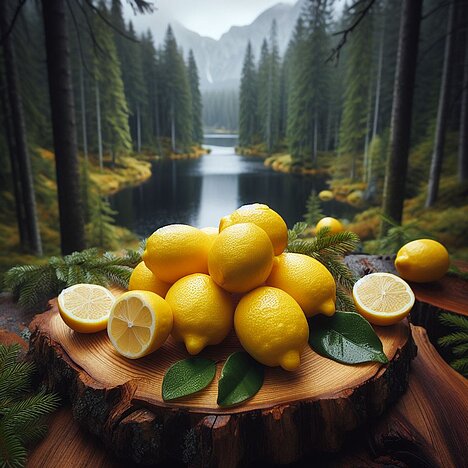 Eine Darstellung von Zitrone