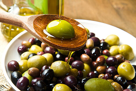 Eine Darstellung von Olivenöl