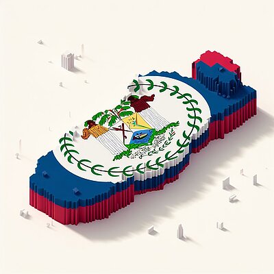 Eine abstrakte Darstellung eines Kartenausschnitts zu Belize