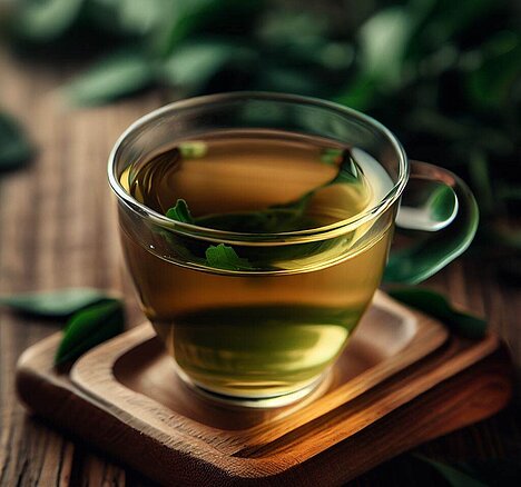 Eine Darstellung von entkoffeinierter Grüner Tee-Extrakt