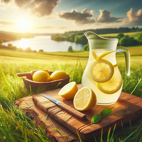 Eine Darstellung von Zitronensaft