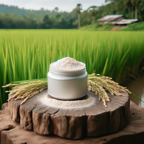 Eine Darstellung von Reisproteinpulver