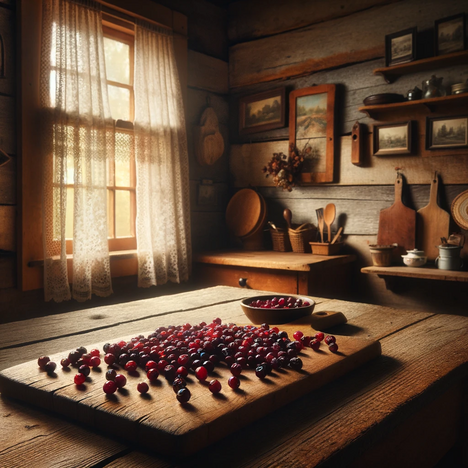 Eine Darstellung von getrocknete Cranberries