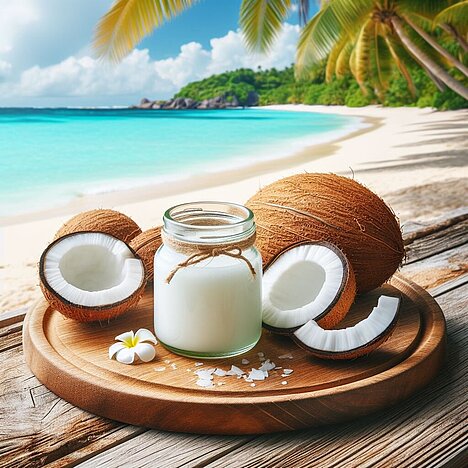 Eine Darstellung von Kokosnussöl