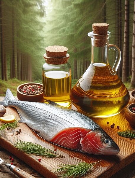 Eine Darstellung von Fischöl