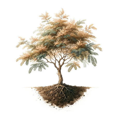 Eine Darstellung von Akazienbaum