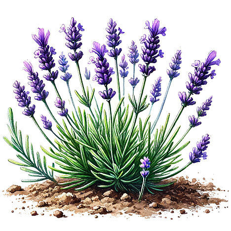 Eine Darstellung von Lavendel