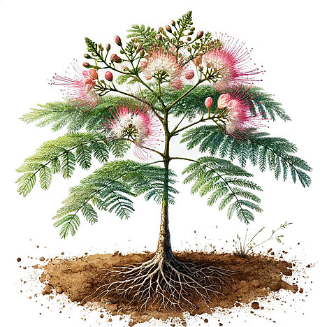 Eine Darstellung von Seidenbaum