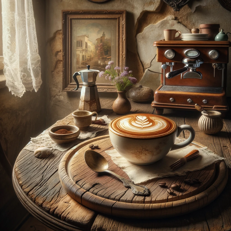 Eine Darstellung von Cappuccino