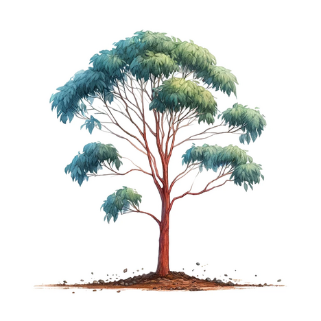 Eine Darstellung von Roter Eukalyptus