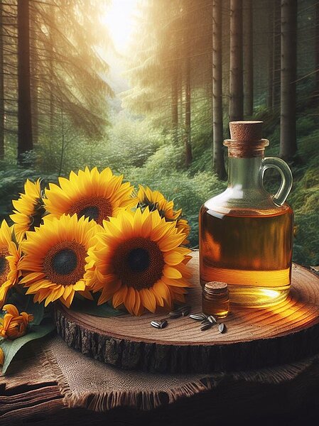 Eine Darstellung von Sonnenblumenöl