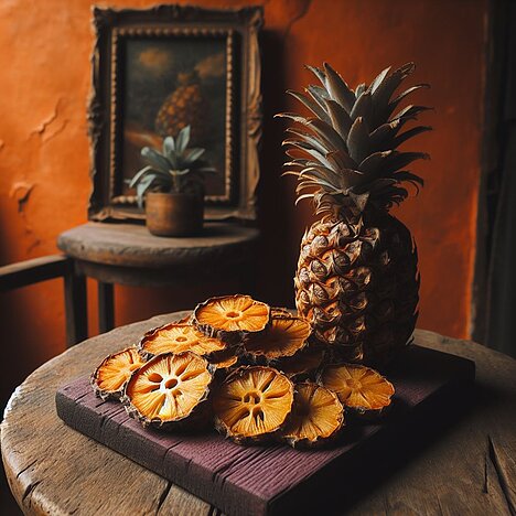 Eine Darstellung von Getrocknete Ananas