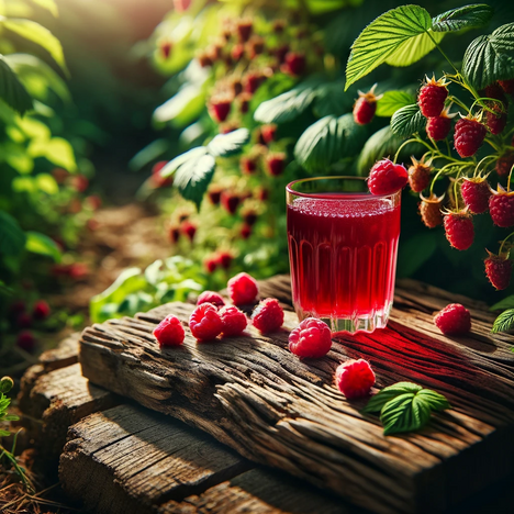 Eine Darstellung von Himbeersaft