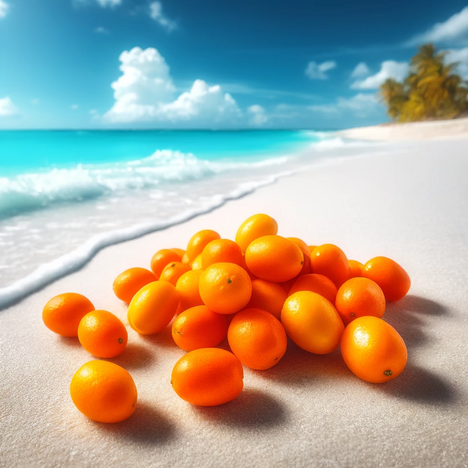 Eine Darstellung von Kumquats
