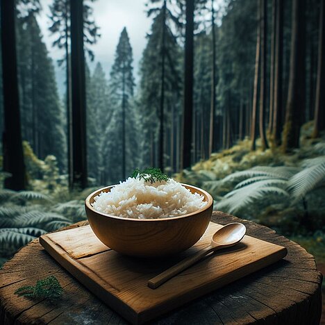 Eine Darstellung von Reisflocken