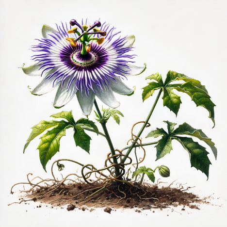 Eine Darstellung von Passiflora incarnata